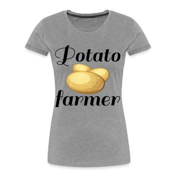Kartoffelbauern Landwirtschaft Landwirtschaft Landwirtschaft Lustig - Frauen Premium Bio T-Shirt - Grau meliert - Vorne - Mia (176cm)