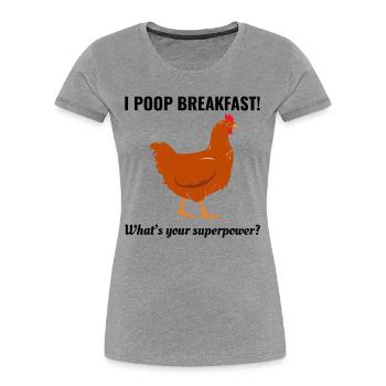 Chicken Lover Poultry Farmer Farming Farm Funny - Women's Premium Organic T-Shirt - heather grey - Front - Mia (176cm)