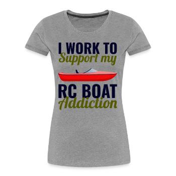 Rc Boat Racing Electric Powerboat Speedboat Race - Women's Premium Organic T-Shirt - heather grey - Front - Mia (176cm)