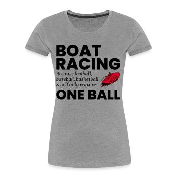 Boat Racing Motorboot Schnellboot Offshore Rennen - Frauen Premium Bio T-Shirt - Grau meliert - Vorne - Mia (176cm)