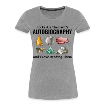 Rock Hound Collecting Collector Geology Geologist - Women's Premium Organic T-Shirt - heather grey - Front - Mia (176cm)