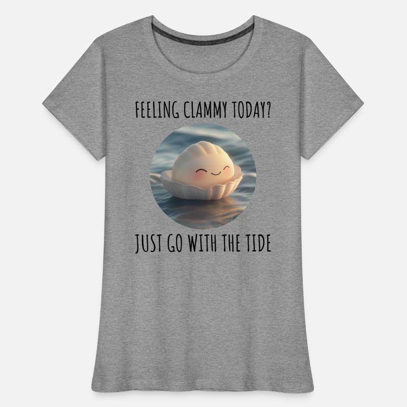 Clam Shell Seashells Collector Beachcomber Beach Women's Premium Organic T-Shirt