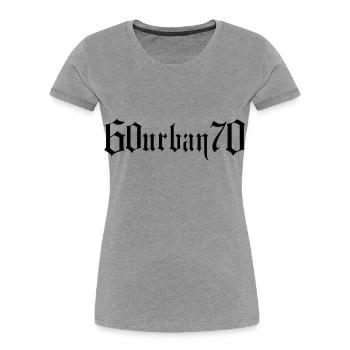 60urban70 - Women's Premium Organic T-Shirt - heather grey - Front - Mia (176cm)