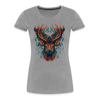 Doe - Women's Premium Organic T-Shirt - heather grey - Front - Mia (176cm)