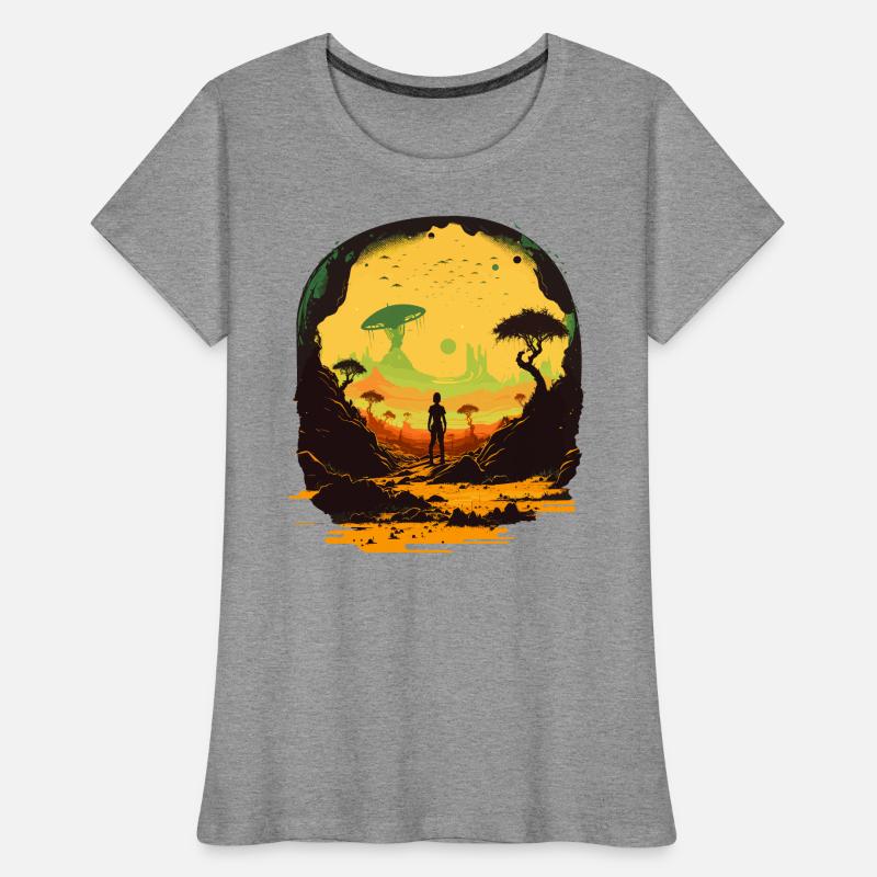 Landschaft Frauen Premium Bio T-Shirt
