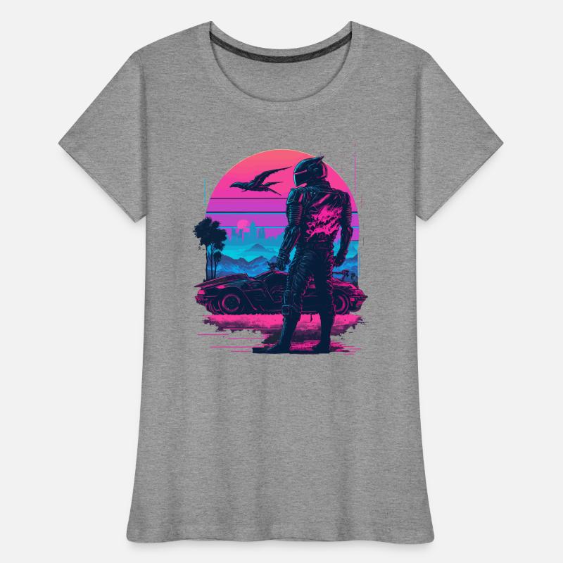 Futuristic Vaperwave Women's Premium Organic T-Shirt