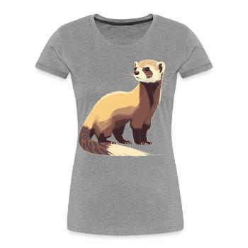 Ferret Breeder - Women's Premium Organic T-Shirt - heather grey - Front - Mia (176cm)