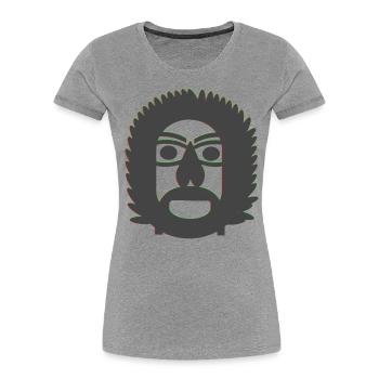 Gruff Man - Women's Premium Organic T-Shirt - heather grey - Front - Mia (176cm)