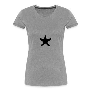 Seestern - Frauen Premium Bio T-Shirt - Grau meliert - Vorne - Mia (176cm)