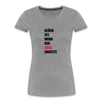 Musik - Frauen Premium Bio T-Shirt - Grau meliert - Vorne - Mia (176cm)