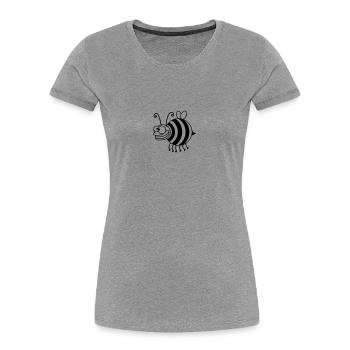 Funny thickness crazy bee - Women's Premium Organic T-Shirt - heather grey - Front - Mia (176cm)