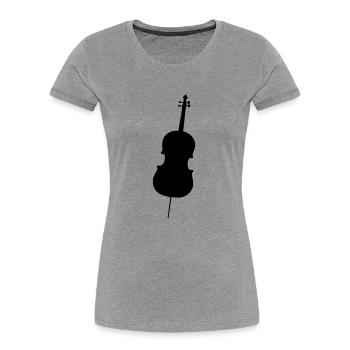 Cello - Frauen Premium Bio T-Shirt - Grau meliert - Vorne - Mia (176cm)