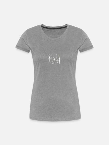 Pech & Schwefel | P - Frauen Premium Bio T-Shirt - Grau meliert