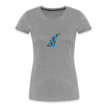 Circle points pattern design - Women's Premium Organic T-Shirt - heather grey - Front - Mia (176cm)