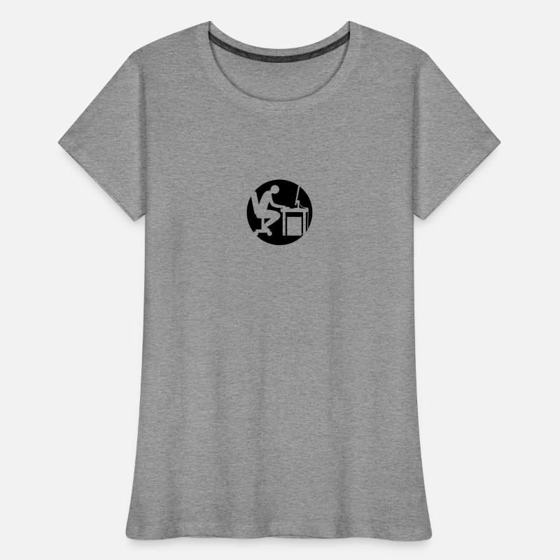Logo de nerd ordinateur Bureau T-shirt bio Premium Femme
