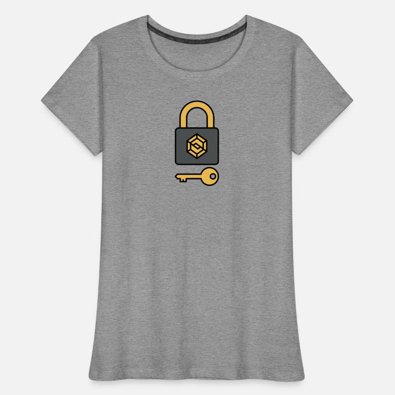 Crypto Security | Lock & Key Symbol Women's Premium Organic T-Shirt