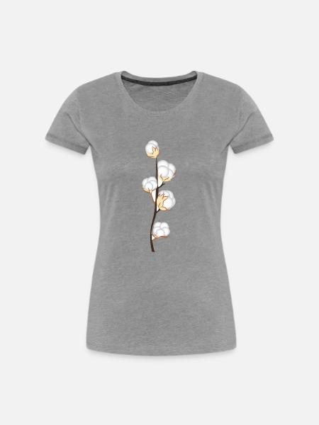 Baumwolle - Frauen Premium Bio T-Shirt - Grau meliert