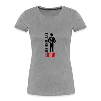 Junggesellen Crew Jga Bräutigam - Frauen Premium Bio T-Shirt - Grau meliert - Vorne - Mia (176cm)