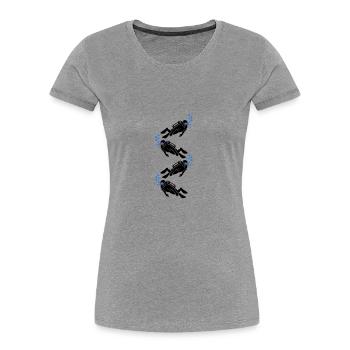 Tauchen Taucher - Frauen Premium Bio T-Shirt - Grau meliert - Vorne - Mia (176cm)