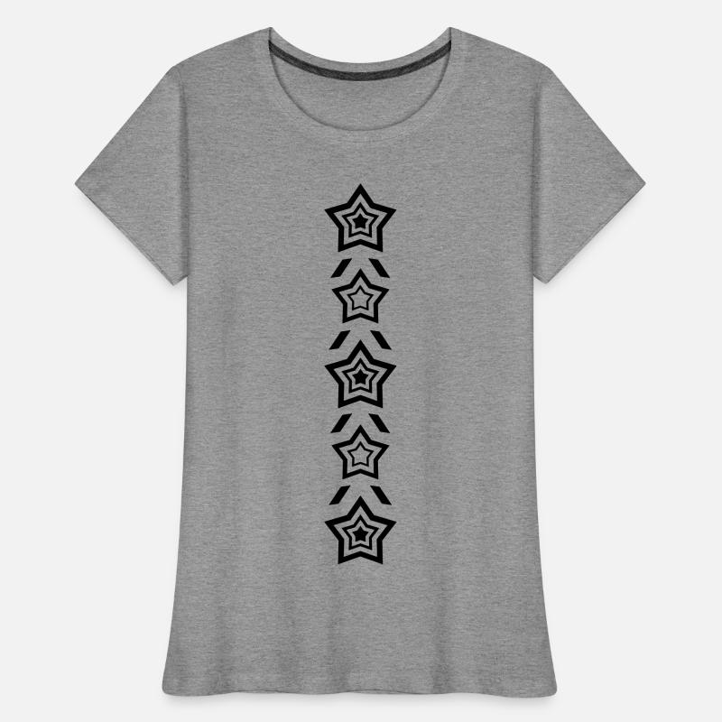 Rangée d’étoiles T-shirt bio Premium Femme
