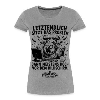 Lustiger Computer Spruch | Geschenk für Nerds - Frauen Premium Bio T-Shirt - Grau meliert - Vorne - Mia (176cm)