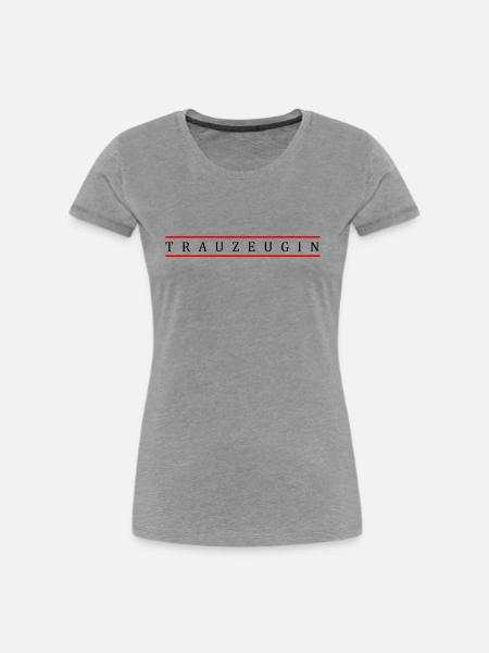 Trauzeugin - Frauen Premium Bio T-Shirt - Grau meliert