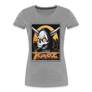 Doom Reaper – Höllischer Sensenmann - Frauen Premium Bio T-Shirt - Grau meliert - Vorne - Mia (176cm)
