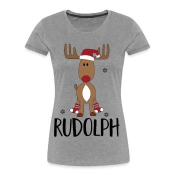 Weihnachten - Frauen Premium Bio T-Shirt - Grau meliert - Vorne - Mia (176cm)
