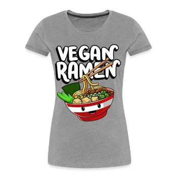 Sell My Soul For Ramen Bowl | Ramen Lover Shirt | - Women's Premium Organic T-Shirt - heather grey - Front - Mia (176cm)