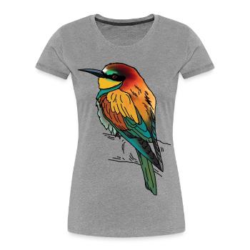 Bee-eater - Women's Premium Organic T-Shirt - heather grey - Front - Mia (176cm)