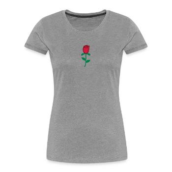 roses - T-shirt bio Premium Femme - gris chiné - Devant - Mia (176cm)