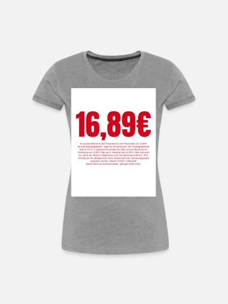 16, 98 € - Frauen Premium Bio T-Shirt - Grau meliert