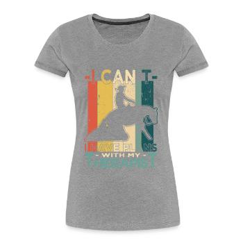 Westernreiten - Westernreiterin - Westernpferd - Frauen Premium Bio T-Shirt - Grau meliert - Vorne - Mia (176cm)
