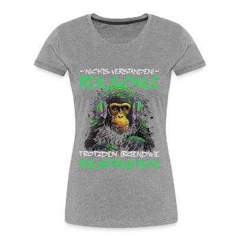 Realschule bestanden - Schulabschluss - Frauen Premium Bio T-Shirt - Grau meliert - Vorne - Mia (176cm)