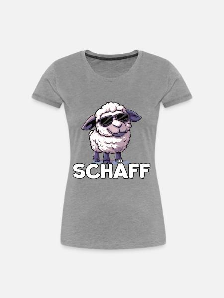 Schäff | Chef | Teamleiter | Abteilungsleiter - Frauen Premium Bio T-Shirt - Grau meliert