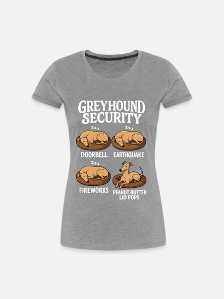Windhund Greyhound - Frauen Premium Bio T-Shirt - Grau meliert