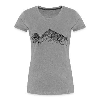 Walliser Weisshorn, Switzerland, Alps, Mountains, 4000m - Women's Premium Organic T-Shirt - heather grey - Front - Mia (176cm)