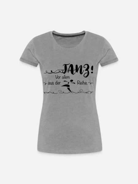 tanz - Frauen Premium Bio T-Shirt - Grau meliert