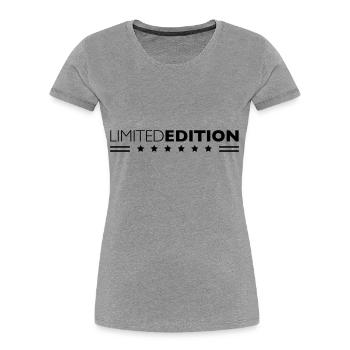 Cool Star Limited Edition Design - T-shirt bio Premium Femme - gris chiné - Devant - Mia (176cm)