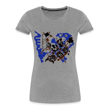 stormwind - Frauen Premium Bio T-Shirt - Grau meliert - Vorne - Mia (176cm)