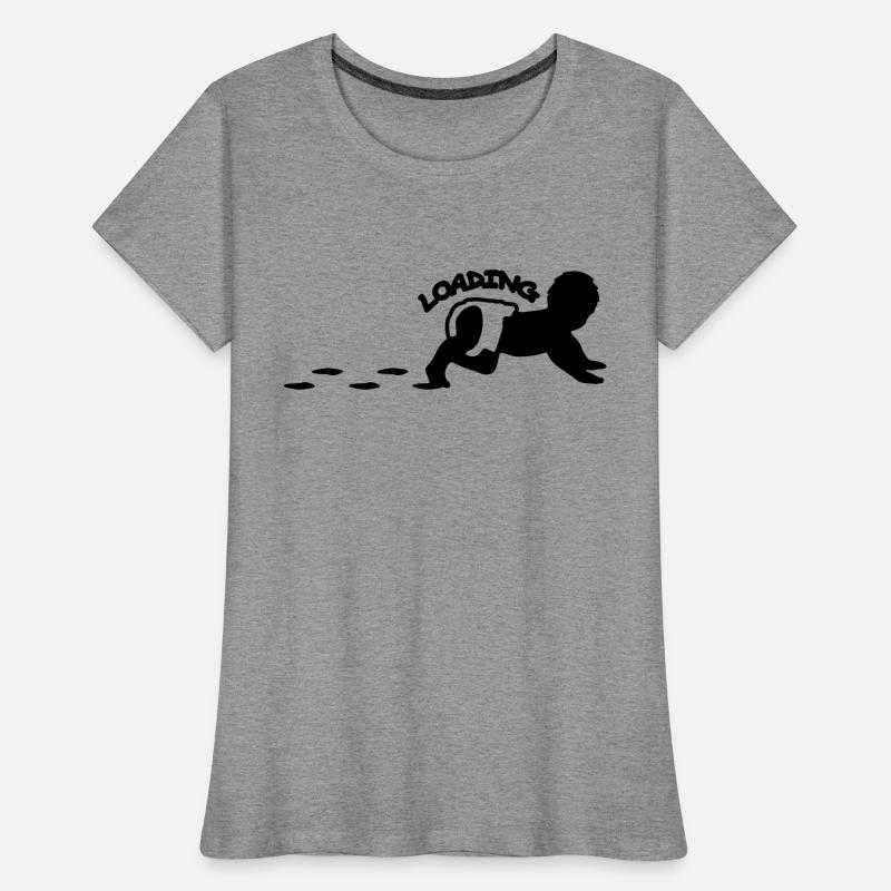 Baby Is Loading Logo Design Women's Premium Organic T-Shirt