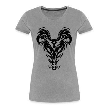 Tribal-eyes - Women's Premium Organic T-Shirt - heather grey - Front - Mia (176cm)