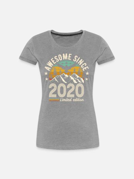 2020 - Frauen Premium Bio T-Shirt - Grau meliert