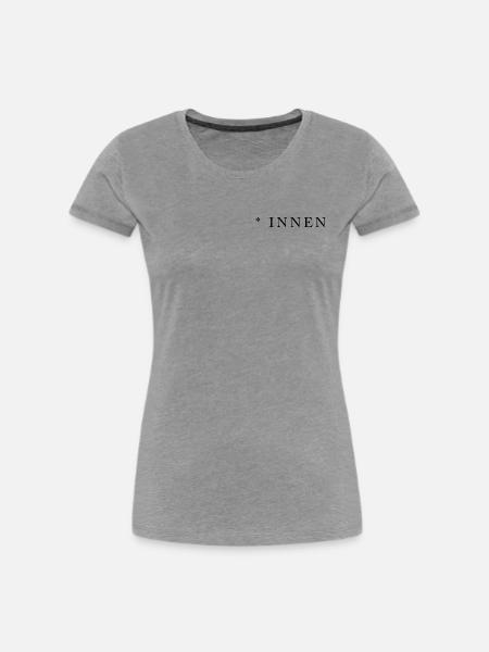 *Innen - Frauen Premium Bio T-Shirt - Grau meliert