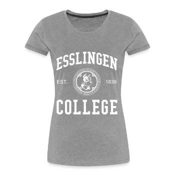 Esslingen College University Universität Schule - Frauen Premium Bio T-Shirt - Grau meliert - Vorne - Mia (176cm)