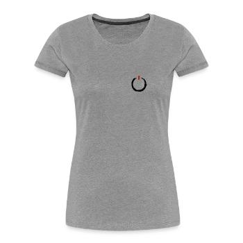 DIGITAL ZEN • Digital Life Balance • Digital Detox - Frauen Premium Bio T-Shirt - Grau meliert - Vorne - Mia (176cm)