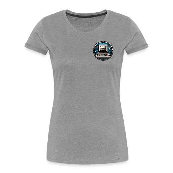 8-bits Computer Small Logo - Women's Premium Organic T-Shirt - heather grey - Front - Mia (176cm)