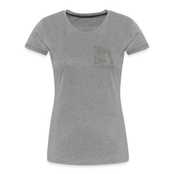 Booklovers - Frauen Premium Bio T-Shirt - Grau meliert - Vorne - Mia (176cm)