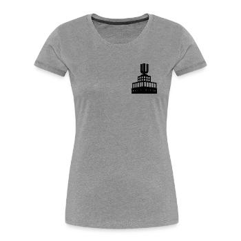 Dortmund U - Women's Premium Organic T-Shirt - heather grey - Front - Mia (176cm)