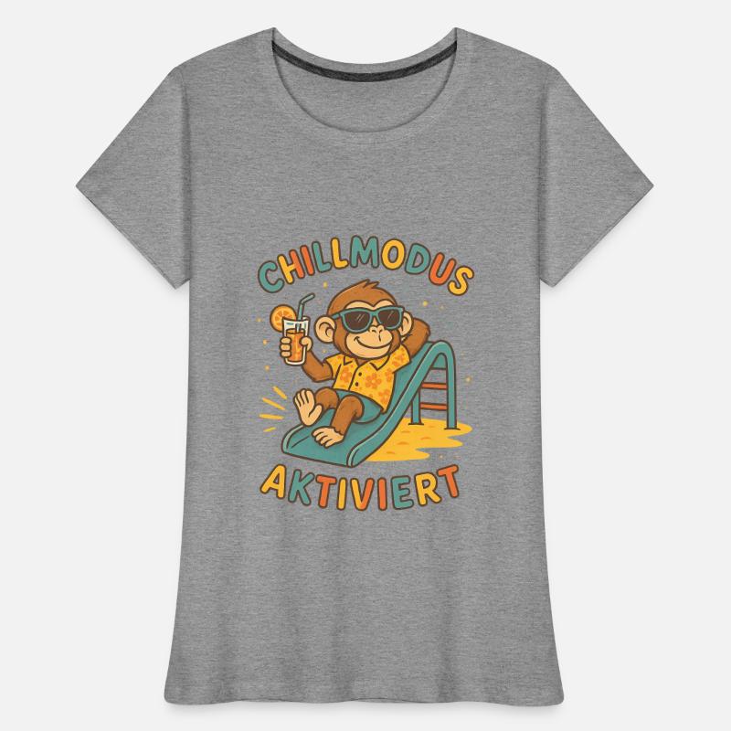 Chill Mode Enabled Monkey Women's Premium Organic T-Shirt